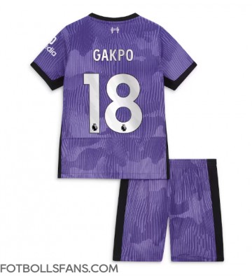 Liverpool Cody Gakpo #18 Replika Tredje Tröja Barn 2023-24 Kortärmad (+ Korta byxor)